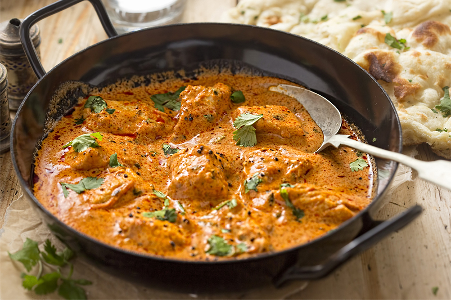 Skillet of Garam Masala chicken curry