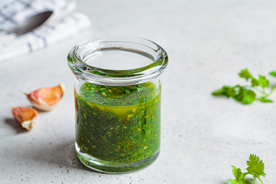 Jar of Chimichurri Sauce