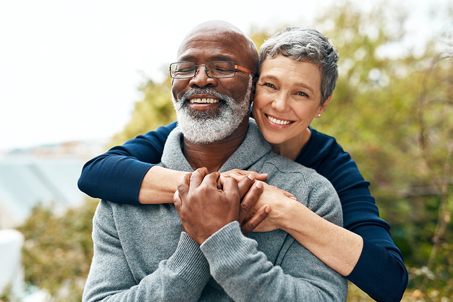 Shot of a happy senior couple enjoying quality time at the park.