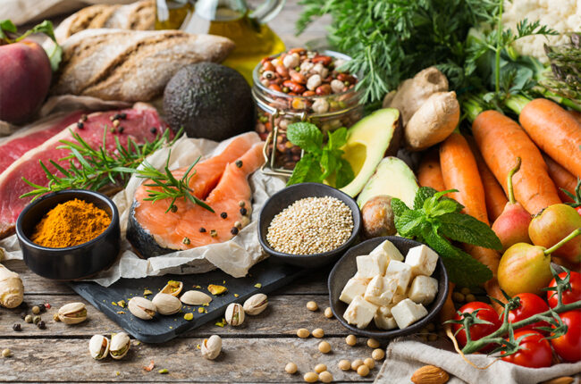Various Mediterranean foods, Omega-3 foods