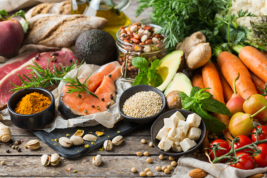 Various Mediterranean foods, Omega-3 foods