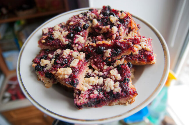 Berry and oat bars