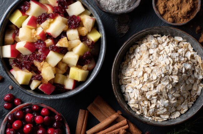 Apple Cranberry Crisp with Oat Topping