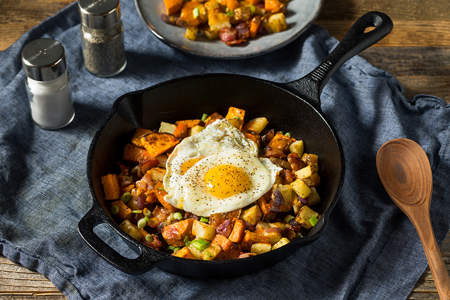 Fall Turkey, Brussels Sprout & Apple Hash