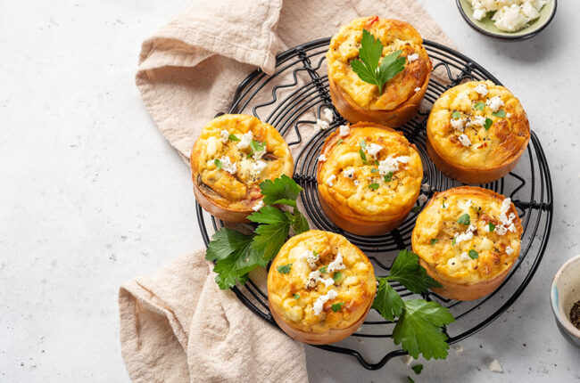 Loaded Spinach & Mushroom Egg Bites dish